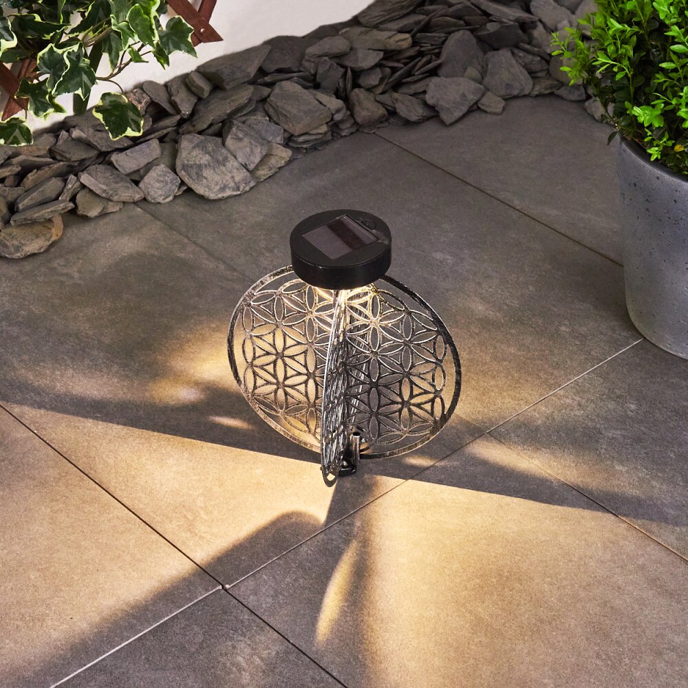Mésan Solarlamp LED Zwart, Zilver, 1-licht