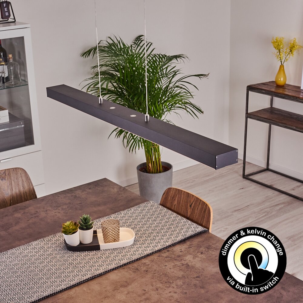 Seaton Hanglamp LED Zwart, 1-licht main product photo