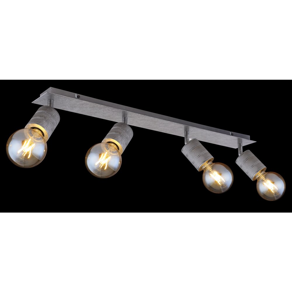 Globo FREDDY Plafondlamp Zilver, 4-lichts