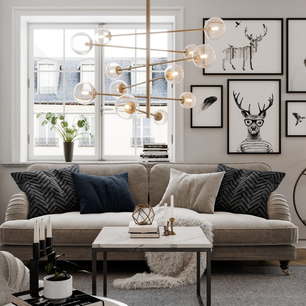 By Rydens Avenue Hanger Goud, 12-lichts main product photo