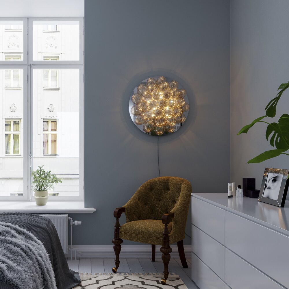 By Rydens Gross Muurlamp Chroom, 8-lichts main product photo