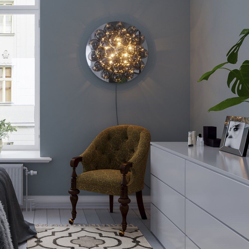 By Rydens Gross Muurlamp Chroom, 8-lichts main product photo