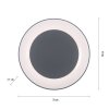 Leuchten Direkt ANIKA Plafondlamp LED Antraciet, 1-licht, Afstandsbediening