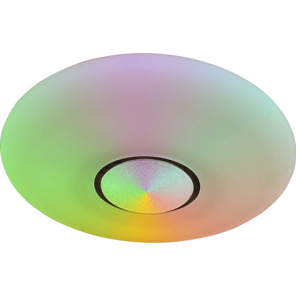 Globo SULLY Plafondlamp LED Wit, 1-licht, Afstandsbediening, Kleurwisselaar