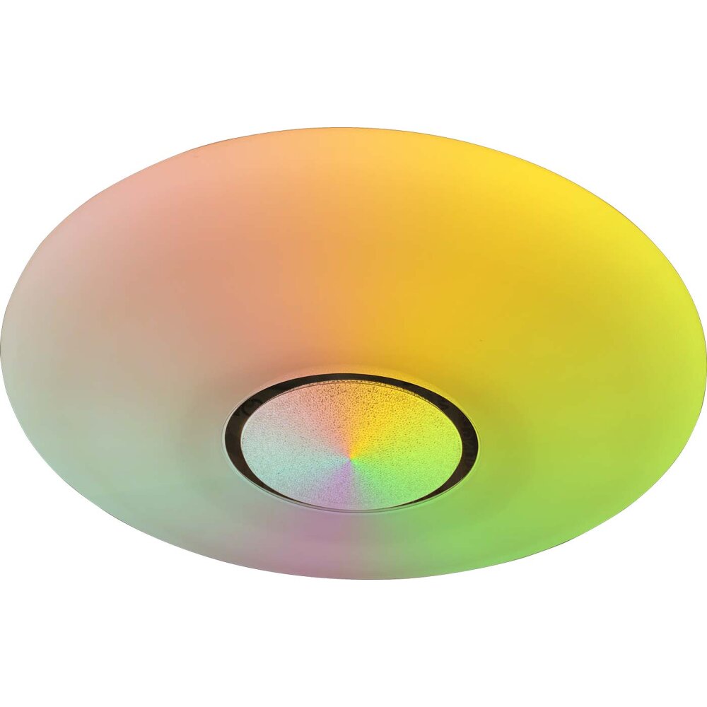 Globo SULLY Plafondlamp LED Wit, 1-licht, Afstandsbediening, Kleurwisselaar