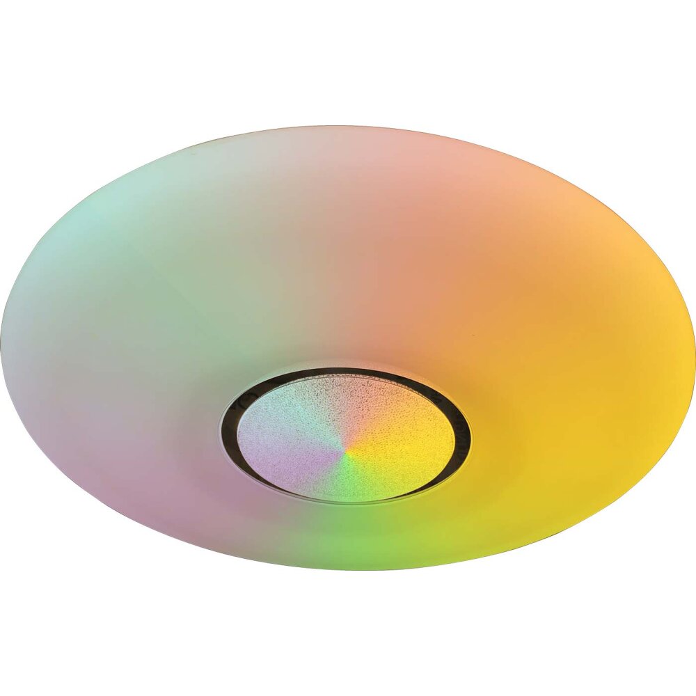 Globo SULLY Plafondlamp LED Wit, 1-licht, Afstandsbediening, Kleurwisselaar