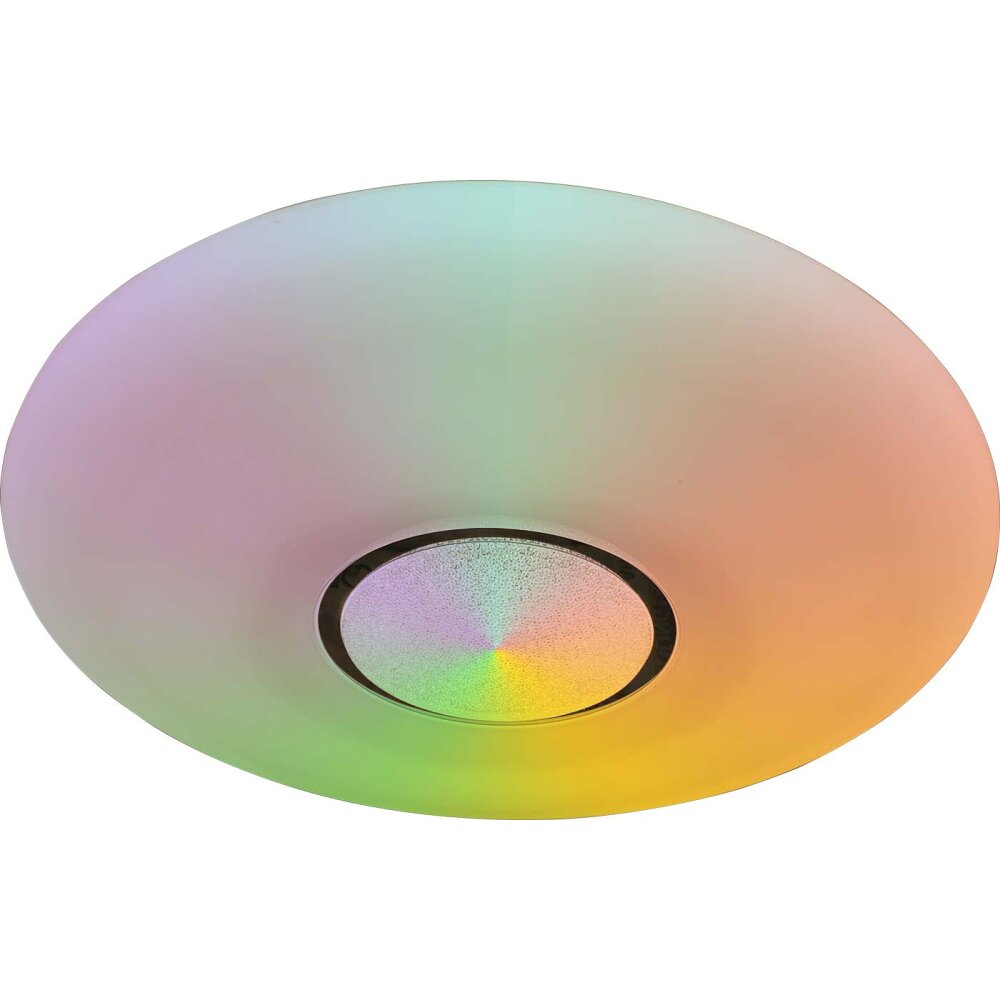 Globo SULLY Plafondlamp LED Wit, 1-licht, Afstandsbediening, Kleurwisselaar