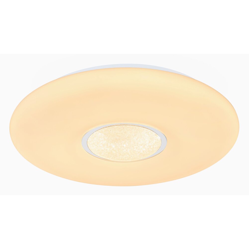 Globo SULLY Plafondlamp LED Wit, 1-licht, Afstandsbediening, Kleurwisselaar