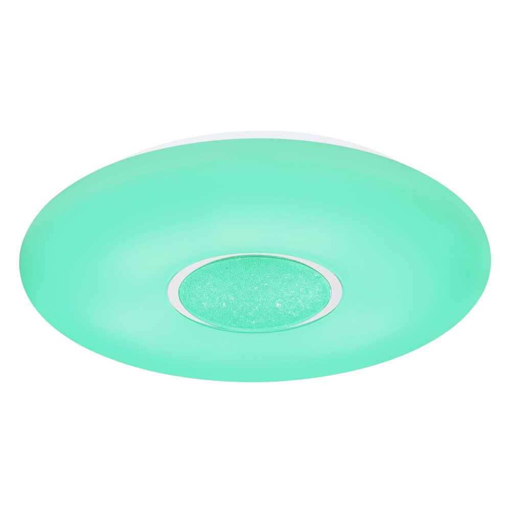 Globo SULLY Plafondlamp LED Wit, 1-licht, Afstandsbediening, Kleurwisselaar