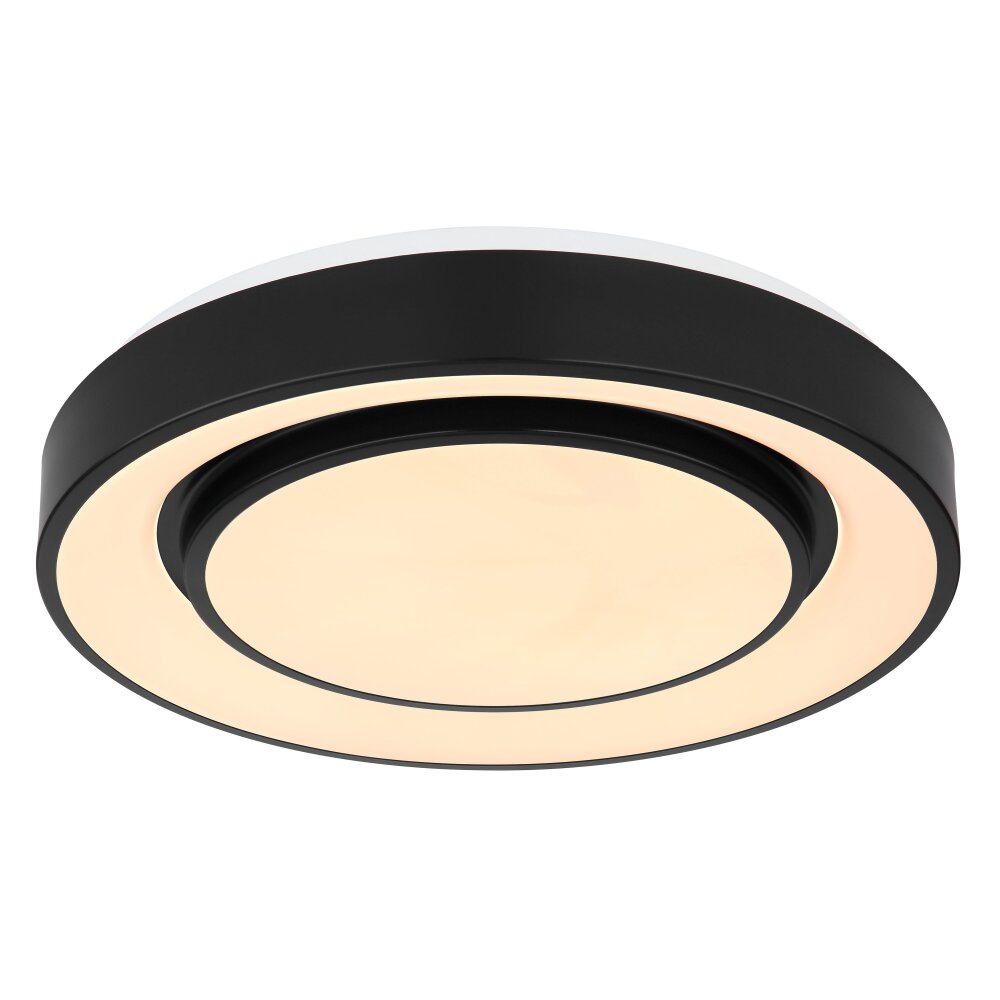 Globo SULLY Plafondlamp LED Zwart, 1-licht, Afstandsbediening, Kleurwisselaar