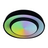 Globo SULLY Plafondlamp LED Zwart, 1-licht, Afstandsbediening, Kleurwisselaar