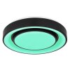 Globo SULLY Plafondlamp LED Zwart, 1-licht, Afstandsbediening, Kleurwisselaar