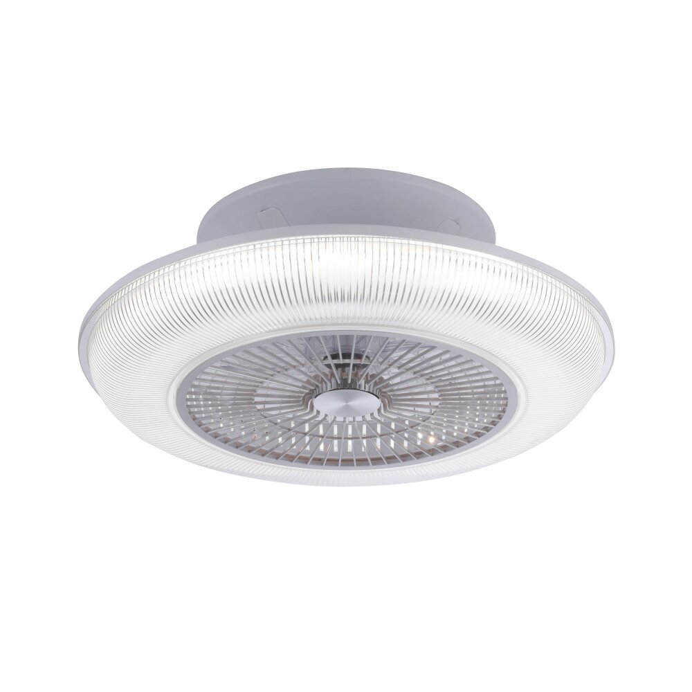 Leuchten Direkt DION plafondventilator LED Zilver, 1-licht, Afstandsbediening, Kleurwisselaar main product photo