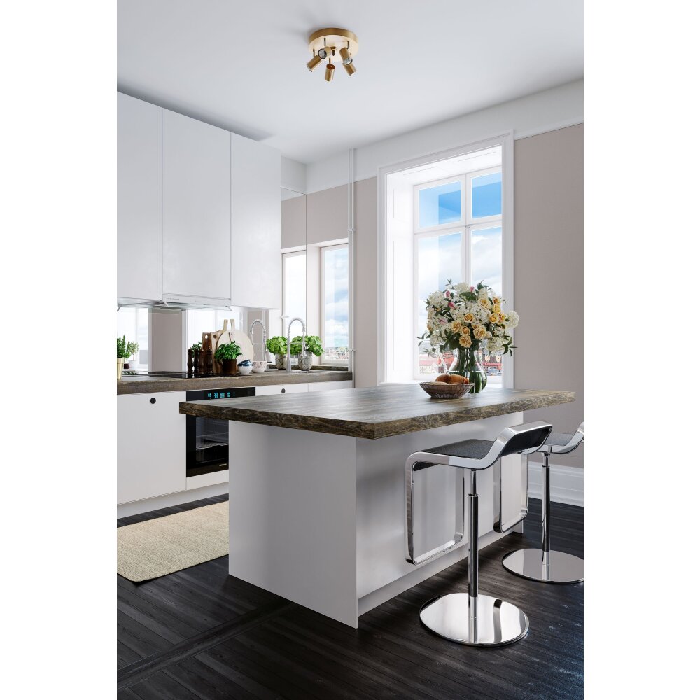 By Rydens Correct Plafondlamp Koperkleurig, 5-lichts main product photo