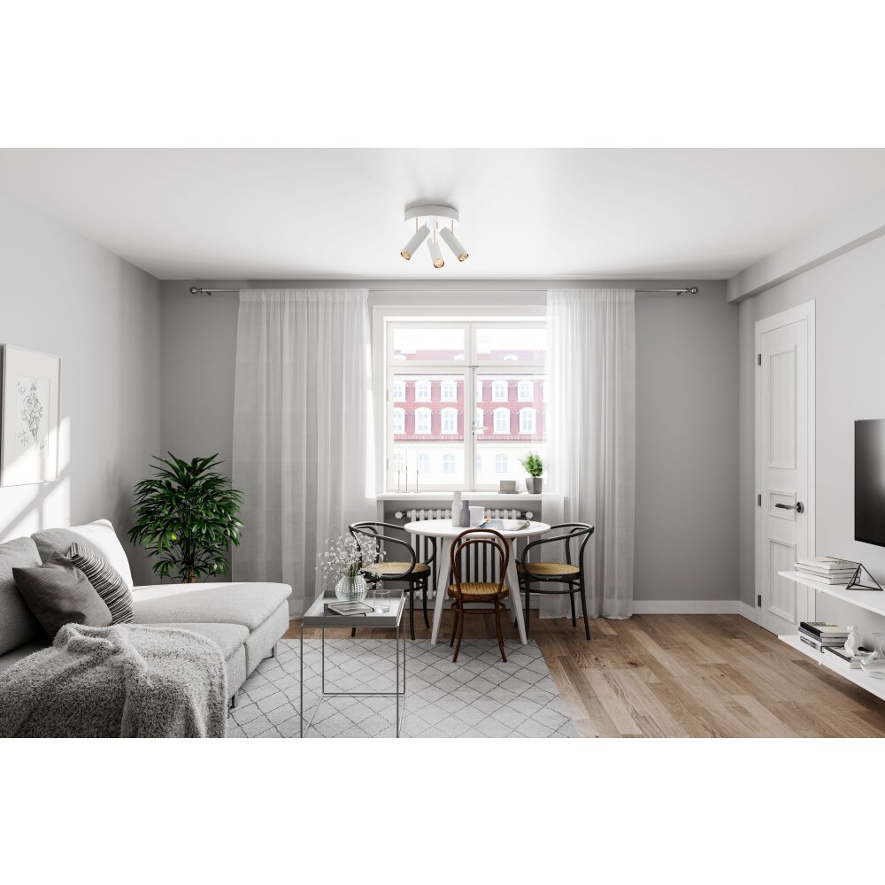 By Rydens Pulse Plafondlamp Goud, Wit, 3-lichts main product photo