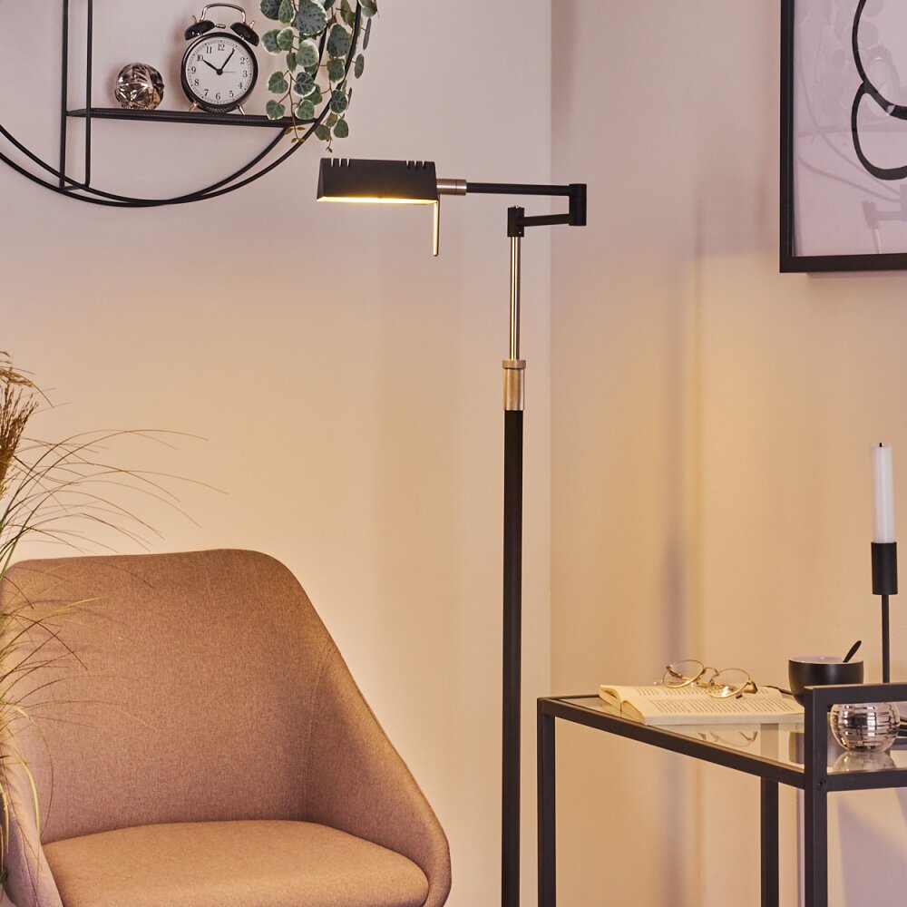 Norrlida Staande lamp LED Chroom, Zwart, 1-licht