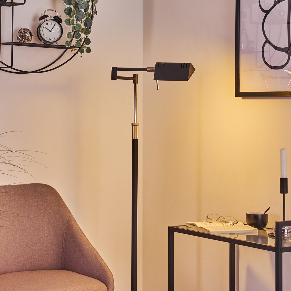 Norrlida Staande lamp LED Chroom, Zwart, 1-licht