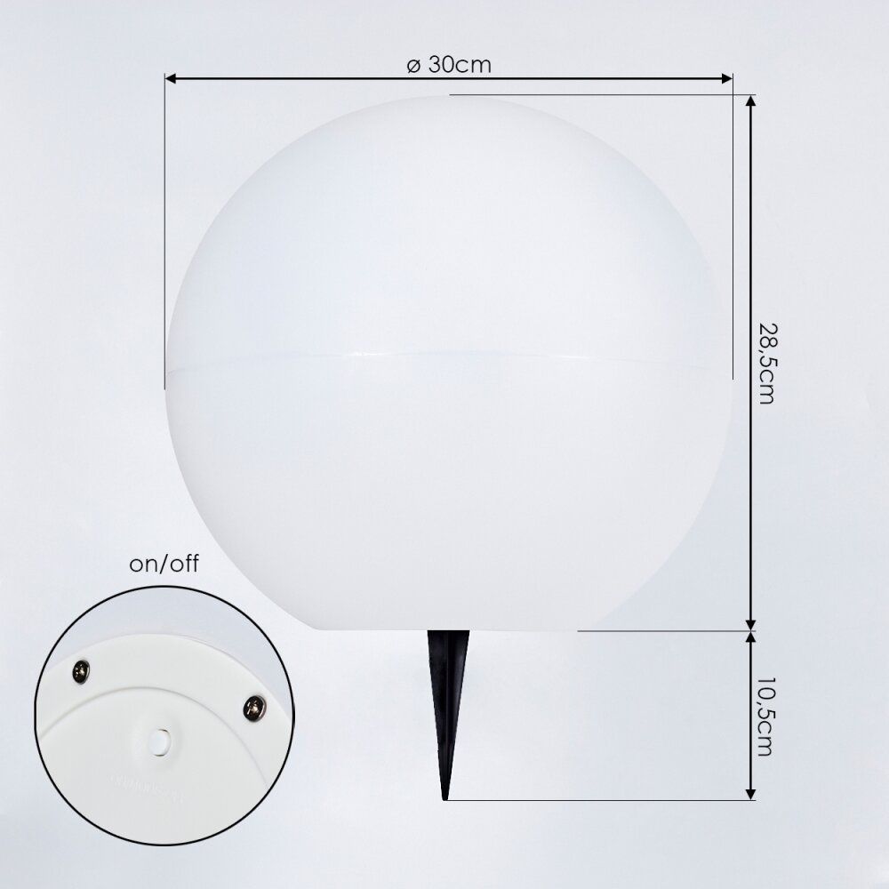 Ykullen Solarlamp LED Zwart, 1-licht, Afstandsbediening, Kleurwisselaar