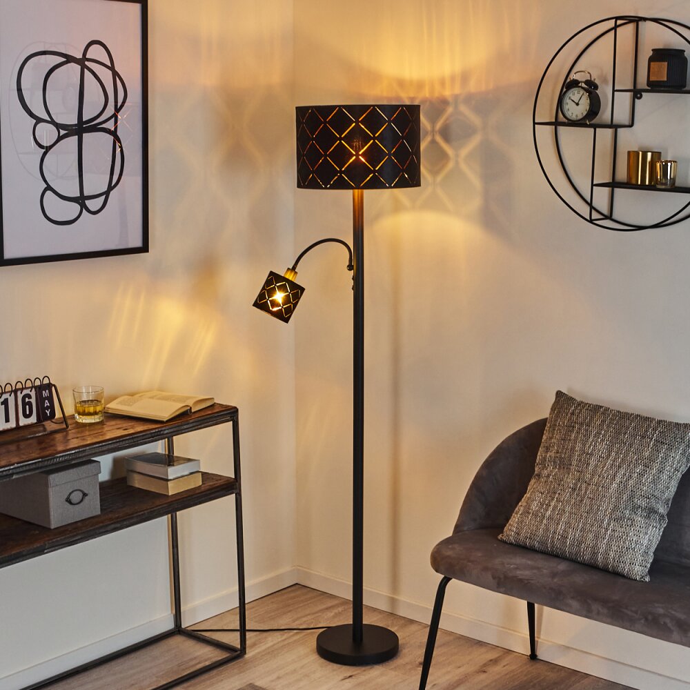 Arnoya Staande lamp Zwart, 2-lichts main product photo