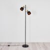 Pretoria Staande lamp Oud messing, Zwart, 2-lichts