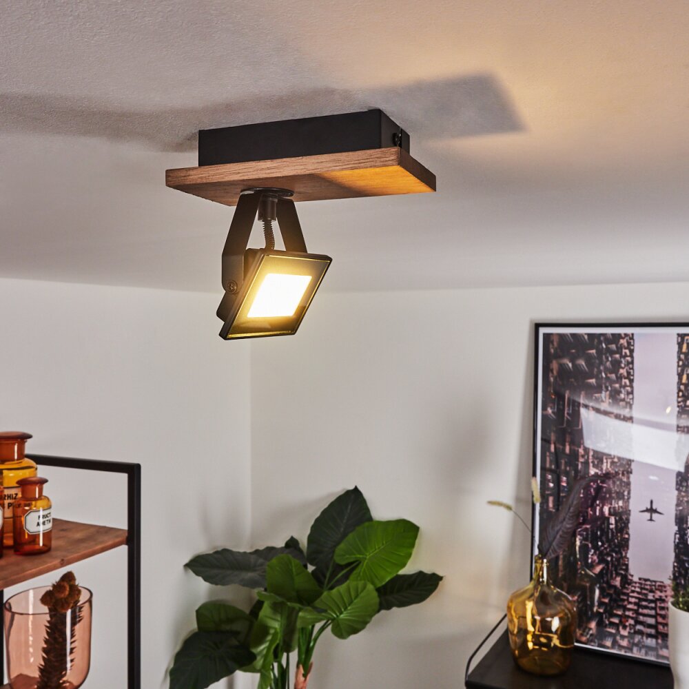 Giresta Plafondlamp LED Bruin, Zwart, 1-licht main product photo