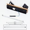 Giresta Plafondlamp LED Bruin, Zwart, 2-lichts