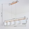 Saltaire Hanglamp Hout licht, Zilver, 5-lichts