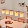 Saltaire Hanglamp Hout licht, Zilver, 5-lichts