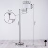 Eleshult Staande lamp Chroom, 1-licht