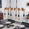 Vitlanda Hanglamp Bruin, Hout licht, Zwart, 6-lichts