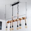 Vitlanda Hanglamp Bruin, Hout licht, Zwart, 6-lichts