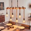 Vitlanda Hanglamp Bruin, Hout licht, Zwart, 6-lichts