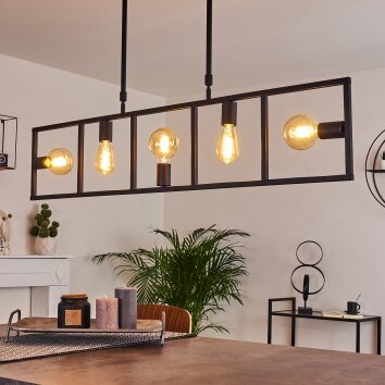 Nanbong Hanglamp Zwart, 5-lichts
