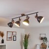 Banjul Plafondlamp Bruin, Zwart, 4-lichts Banjul Plafondlamp Bruin, Zwart, 4-lichts