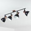 Banjul Plafondlamp Bruin, Zwart, 4-lichts Banjul Plafondlamp Bruin, Zwart, 4-lichts