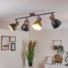 Banjul Plafondlamp Bruin, Zwart, 4-lichts Banjul Plafondlamp Bruin, Zwart, 4-lichts