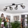 Palmira Plafondlamp Goud, Zwart, 4-lichts