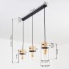 Sarteano Hanglamp Zwart, 3-lichts