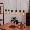 Ajaccio Plafondlamp Hout licht, Zwart, 6-lichts