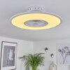Marmorta plafondventilator LED Wit, 1-licht, Afstandsbediening