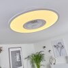 Marmorta plafondventilator LED Wit, 1-licht, Afstandsbediening