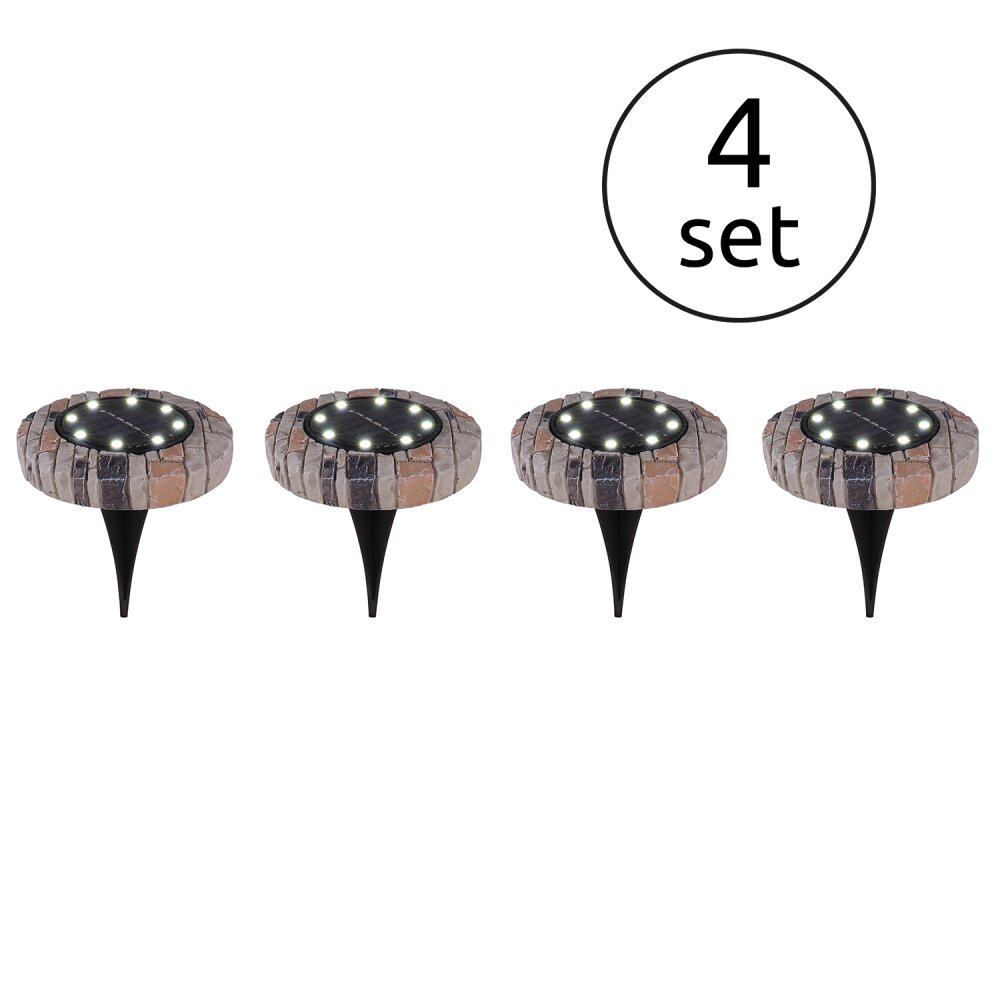 Globo Solarlamp LED Grijs, 8-lichts main product photo