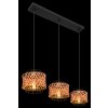Globo GINA Hanger Hout donker, Zwart, 3-lichts