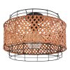 Globo GINA Plafondlamp Hout donker, Zwart, 1-licht