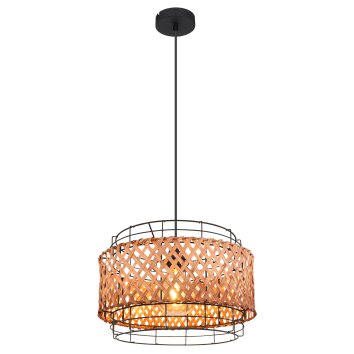 Globo GINA Hanger Hout donker, Zwart, 1-licht