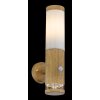 Globo JAICY Buiten muurverlichting Hout donker, 1-licht, Bewegingsmelder