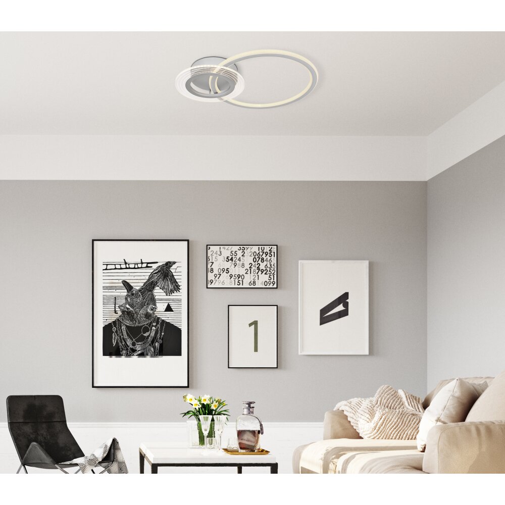 Globo RONDA Plafondpaneel LED Zwart, 1-licht, Afstandsbediening main product photo