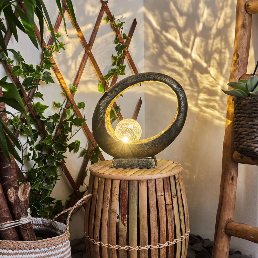 Benevento Solarlamp LED Goud, Zwart, 1-licht