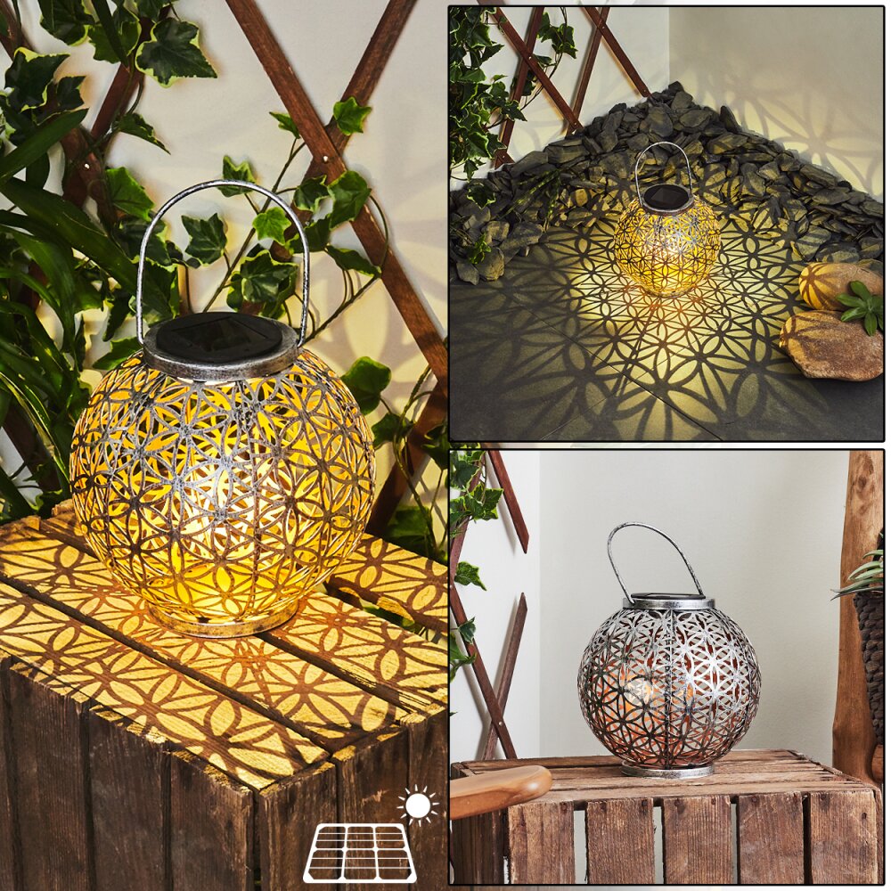 Moreland Solarlamp LED Koperkleurig, Zwart, Zilver, 1-licht main product photo