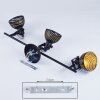 Osina Plafondlamp Zwart, 3-lichts